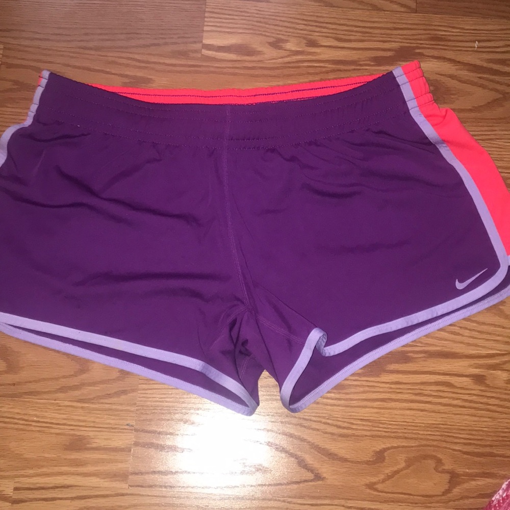 Nike Dri-Fit purple and pink shorts